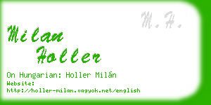 milan holler business card