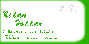 milan holler business card